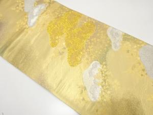 笠松に楓・荒波模様織り出し　袋帯